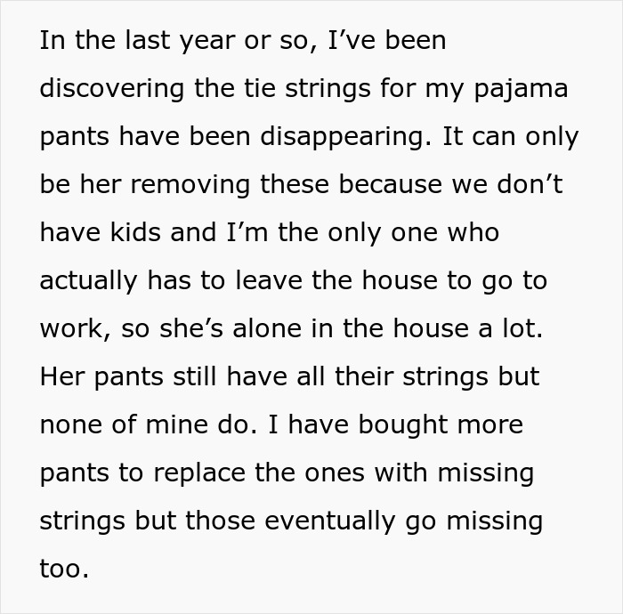Man Thinks His Wife Cuts Off His Pants Strings, Finds Out Adorable Reason They Go Missing Man Thinks His Wife Cuts Off His Pants Strings, Finds Out Adorable Reason They Go Missing