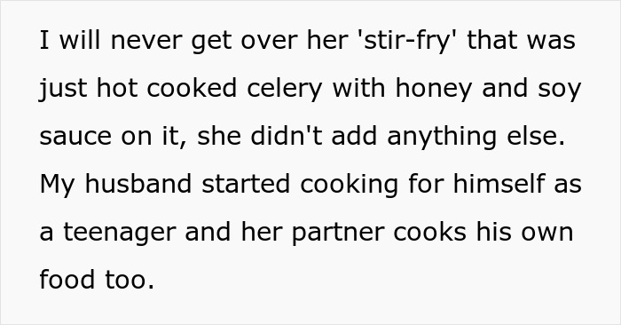 Couple Decides To No Longer Eat MIL's Food Because She's A Terrible Cook, She Gets Offended Couple Decides To No Longer Eat MIL's Food Because She's A Terrible Cook, She Gets Offended
