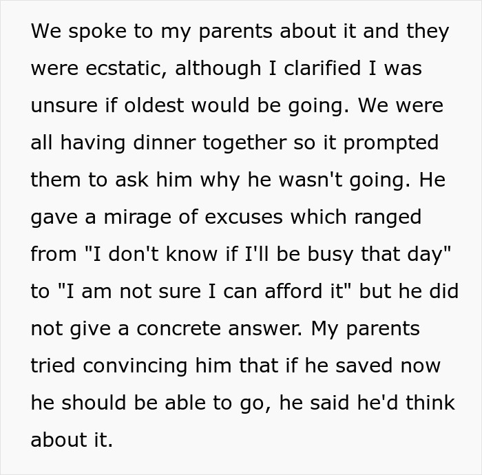 Woman Teaches A Cunning And Stingy Older Brother A Life Lesson By Excluding Him From Family Vacation Woman Teaches A Cunning And Stingy Older Brother A Life Lesson By Excluding Him From Family Vacation
