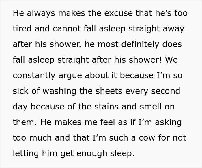 “I Am So Sick Of Washing The Sheets Every Second Day”: Wife Can’t Stand Husband Not Showering