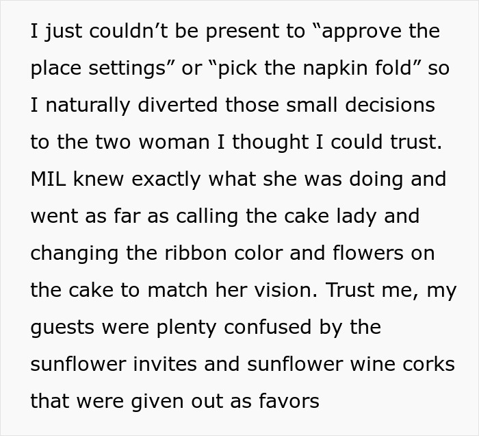 MIL Uses The Fact She Has The Same Name As The Bride To Make Major Changes To The Wedding MIL Uses The Fact She Has The Same Name As The Bride To Make Major Changes To The Wedding