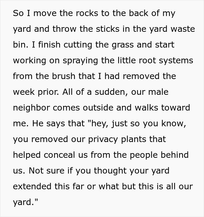 Person Maliciously Complies With Entitled Neighbor’s Demands, Ends Up With More Land Person Maliciously Complies With Entitled Neighbor’s Demands, Ends Up With More Land