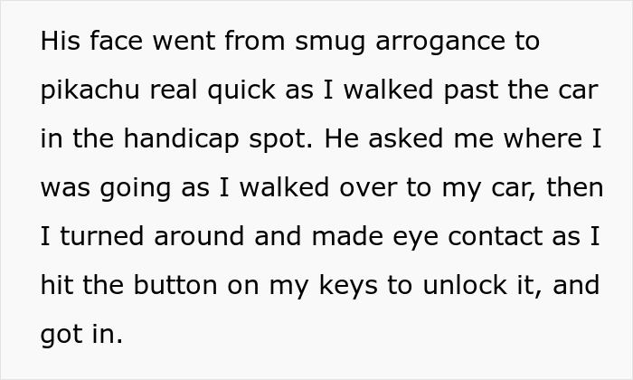 Person Leaves Interview When Manager Demands They Prove It’s Not Their Car In The Handicap Spot Person Leaves Interview When Manager Demands They Prove It’s Not Their Car In The Handicap Spot