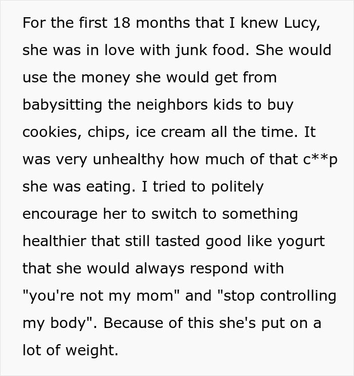 “AITA For Telling My Stepdaughter She Needs To Stop Expecting Everyone To Cater To Her Diet?” “AITA For Telling My Stepdaughter She Needs To Stop Expecting Everyone To Cater To Her Diet?”