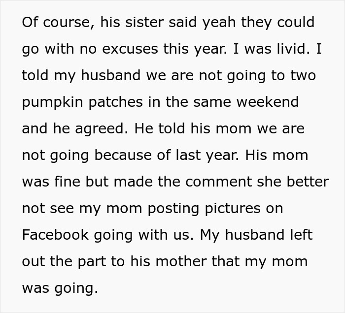 “It's Her Tradition”: MIL Blows Up At Son And His Wife Over Pumpkin Patch Betrayal