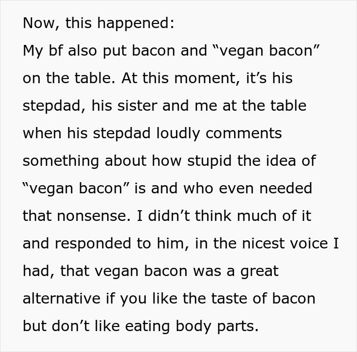 Vegan Bacon Drives Family Apart And Leaves Woman Conflicted Whether She Should Apologize