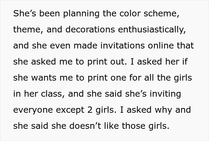 Daughter Excludes 2 ‘Boring’ Girls From Her Birthday Party, Mom Instructs Her To Invite Everybody 