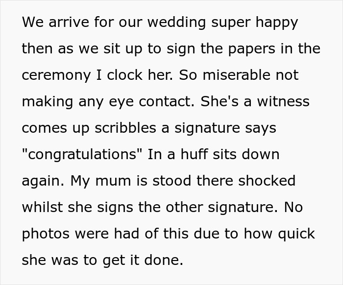 Bride Considers Going No-Contact With MIL After She Selfishly Ruined Their Wedding Day Bride Considers Going No-Contact With MIL After She Selfishly Ruined Their Wedding Day