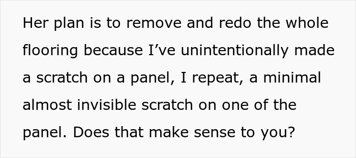 “We Didn’t Agree With Paying $1,000”: Landlord Demands Compensation For A Scratch On The Floor