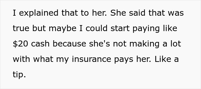 Family Therapist Starts Asking For $20 Tips, Leaves A Bad Taste In Her Client's Mouth Family Therapist Starts Asking For $20 Tips, Leaves A Bad Taste In Her Client's Mouth