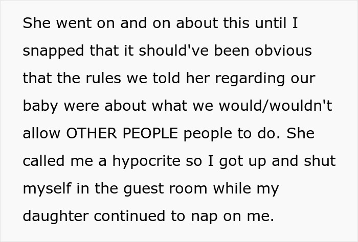 Woman kisses her own baby in front of mother-in-law, insisting she stop due to rules about the baby’s care. Woman kisses her own baby in front of mother-in-law, insisting she stop due to rules about the baby’s care.