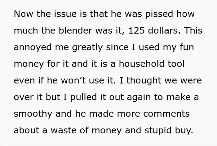 Husband’s Nagging Wife Over “Stupid Buy” Of A Blender Has Her Rethinking The Entire Marriage