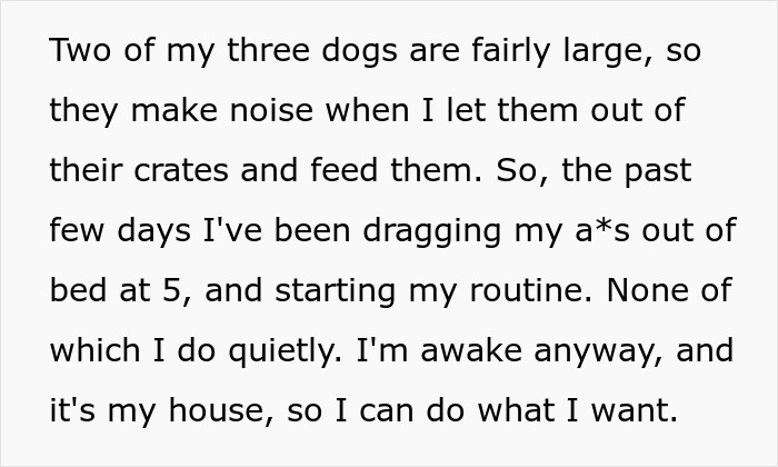 Woman Maliciously Gets Up And Starts Her Day After Roommate's First 5AM Alarm As Petty Revenge Woman Maliciously Gets Up And Starts Her Day After Roommate's First 5AM Alarm As Petty Revenge
