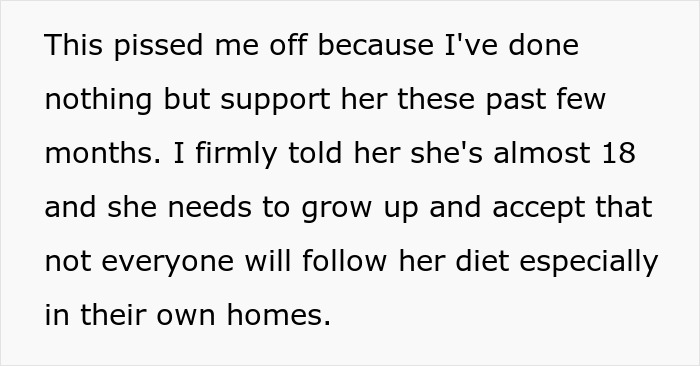 “AITA For Telling My Stepdaughter She Needs To Stop Expecting Everyone To Cater To Her Diet?” “AITA For Telling My Stepdaughter She Needs To Stop Expecting Everyone To Cater To Her Diet?”