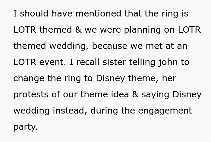 Text excerpt from a family dispute over a themed wedding ring, tied to a court case about a family heirloom. Text excerpt from a family dispute over a themed wedding ring, tied to a court case about a family heirloom.
