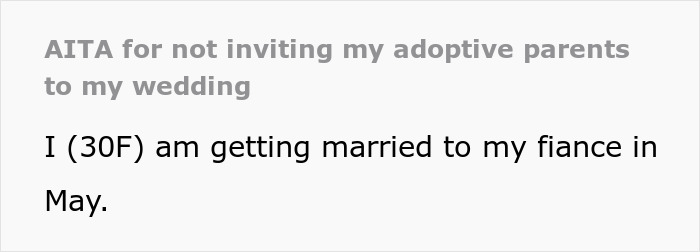 Bride Uninvites Adoptive Parents From The Wedding And Ends Up Cutting Them Off Completely