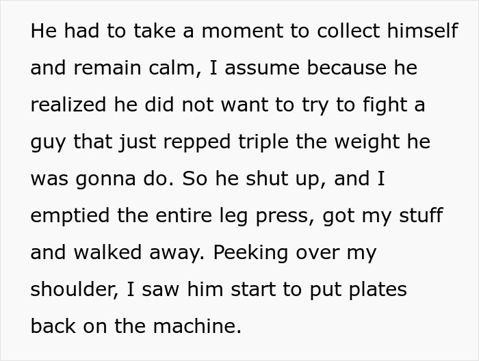 Guy Refuses To Help A Fellow Gym Member, Gets Malicious Compliance In Return