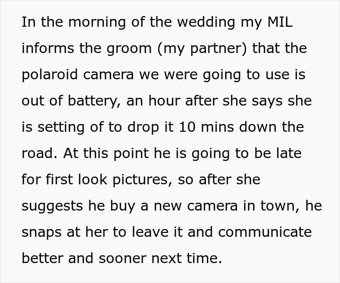 Bride Considers Going No-Contact With MIL After She Selfishly Ruined Their Wedding Day Bride Considers Going No-Contact With MIL After She Selfishly Ruined Their Wedding Day