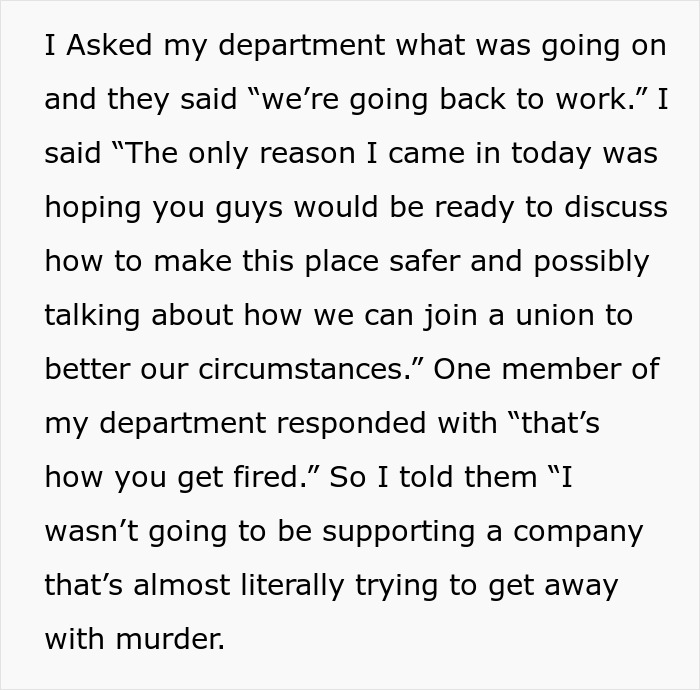 Boss Tries To Brush Off Death On The Job, Workers Retaliate Boss Tries To Brush Off Death On The Job, Workers Retaliate