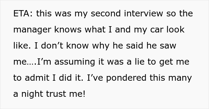 Person Leaves Interview When Manager Demands They Prove It’s Not Their Car In The Handicap Spot Person Leaves Interview When Manager Demands They Prove It’s Not Their Car In The Handicap Spot