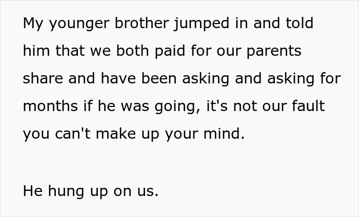 Woman Teaches A Cunning And Stingy Older Brother A Life Lesson By Excluding Him From Family Vacation Woman Teaches A Cunning And Stingy Older Brother A Life Lesson By Excluding Him From Family Vacation