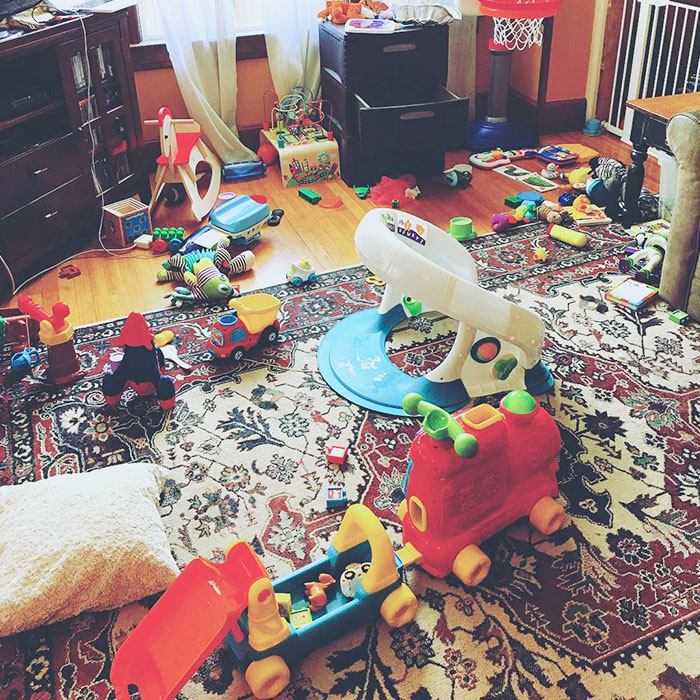 When You Leave The Room To Put Your Little Guy Down For A Nap, And Re-Entering It Makes You Feel Like You've Wandered Into A Landfill