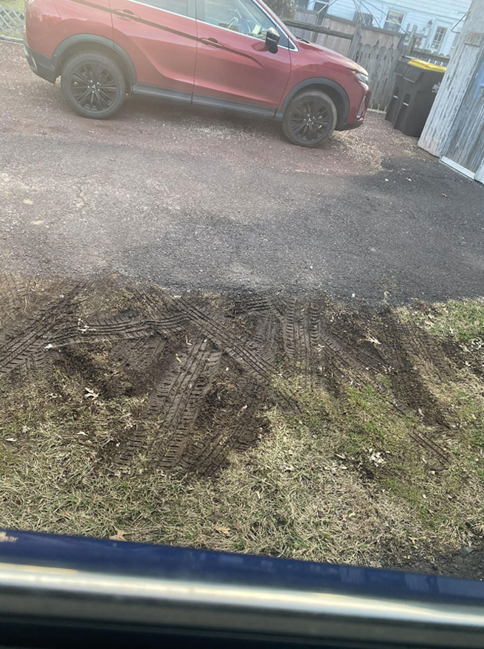 Neighbor Does A U-Turn Over Our Grass Strip (Destroys It) And Drives Onto Our Driveway Every Time He Leaves