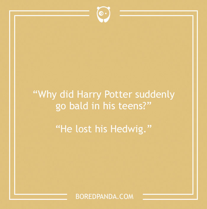 Bald joke about Harry Potter 