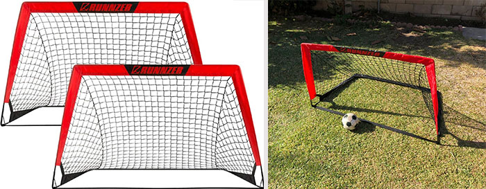 Kids Soccer Nets: A perfect backyard addition for budding soccer superstars that comes with a convenient carrying case and promotes active play anytime, anywhere.