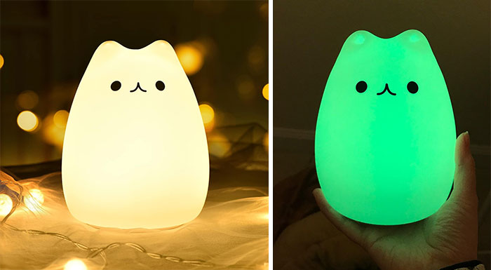Cat Night Lamp: A perfect bedside companion for kids offering soft, multi-colored illumination, making nighttime routines enjoyable and turning their room into a comforting sanctuary!