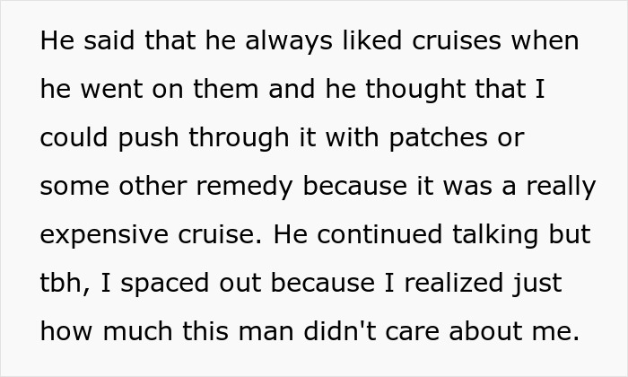Woman Ends Her 2-Year Relationship After She Finds Out Cruise Tickets Are Her Birthday Gift Woman Ends Her 2-Year Relationship After She Finds Out Cruise Tickets Are Her Birthday Gift