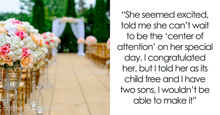 Woman Announces She Won’t Attend Sister’s Childfree Wedding, Fails To See Her Entitlement