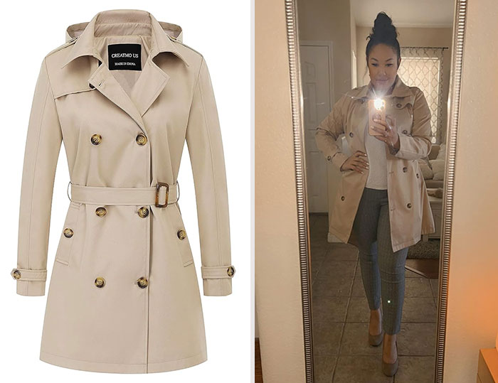 Women's Trench Coat: Stay dry, stylish with the affordable investment piece offering a blend of timeless Burberry-esque elegance and Ralph Lauren comfort.