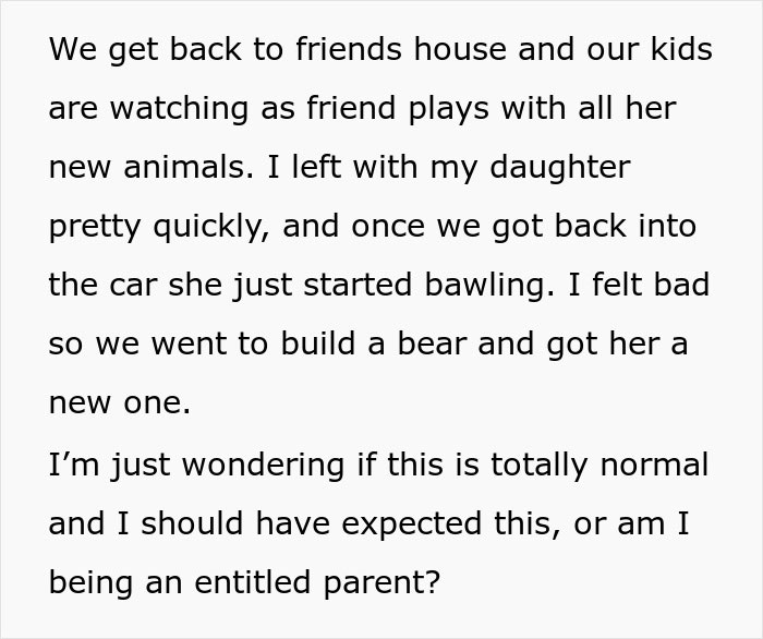 Mom Confronts ‘Karen’ After She Forces 6 Y.O.’s B-Day Party Guests To Give Up Their Build-A-Bears Mom Confronts ‘Karen’ After She Forces 6 Y.O.’s B-Day Party Guests To Give Up Their Build-A-Bears