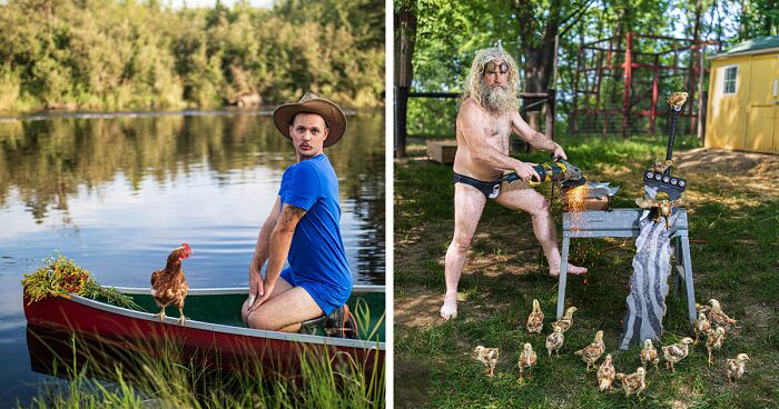 The 2024 Chicken Daddies Calendar Unveils 13 Hilarious Men-Chicken Moments
