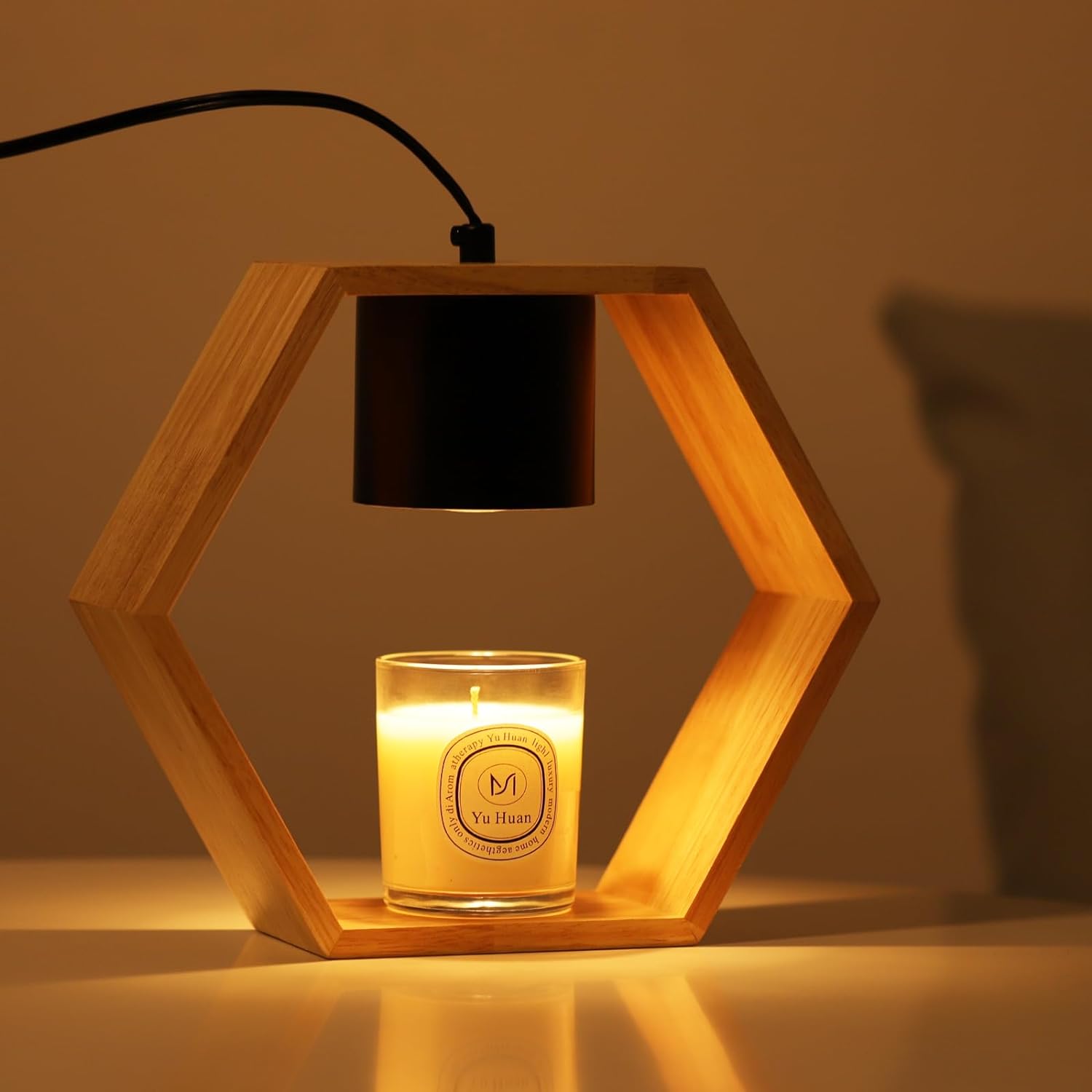 wooden candle warmer