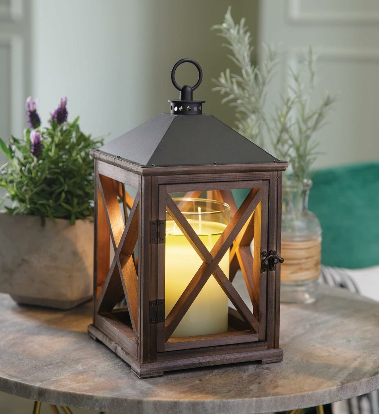 wooden farmhouse candle warmer