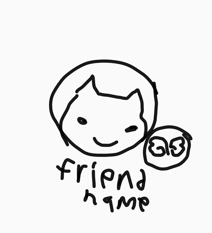 (Poorly Drawn On Chrome Canvas) Had This Dream Where My Best Friend Died And I Only Found Out Because My Phone Put A Little Angel Wings Icon Next To Their Messages Profile Picture