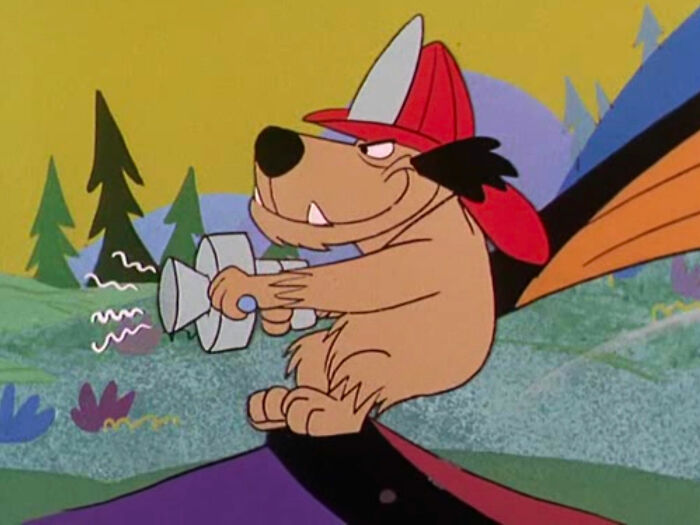 Muttley using tools