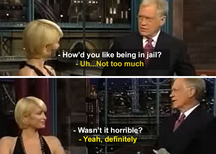 2007 David Letterman Interview With Paris Hilton