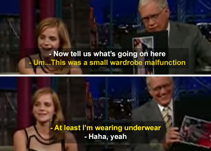Emma Watson With David Letterman In 2009