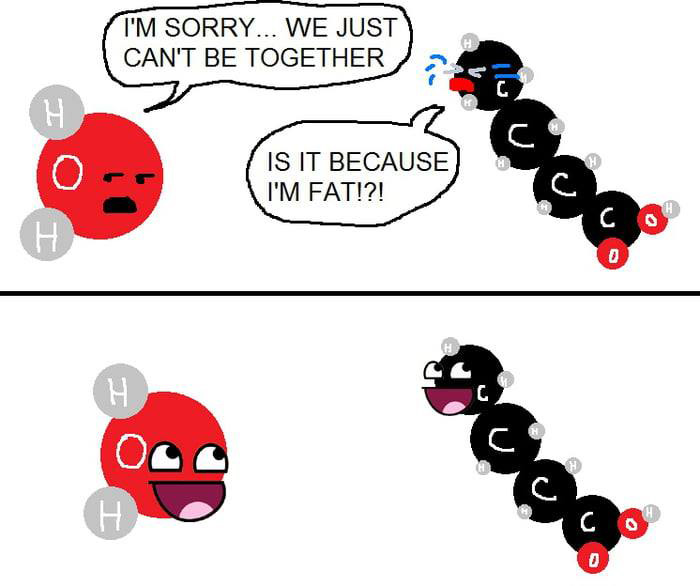 Chemistry meme about fat 