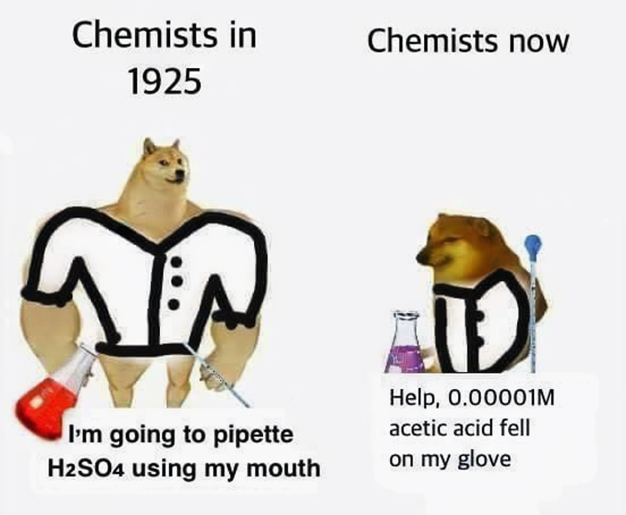 Chemistry meme about difference between chemists 