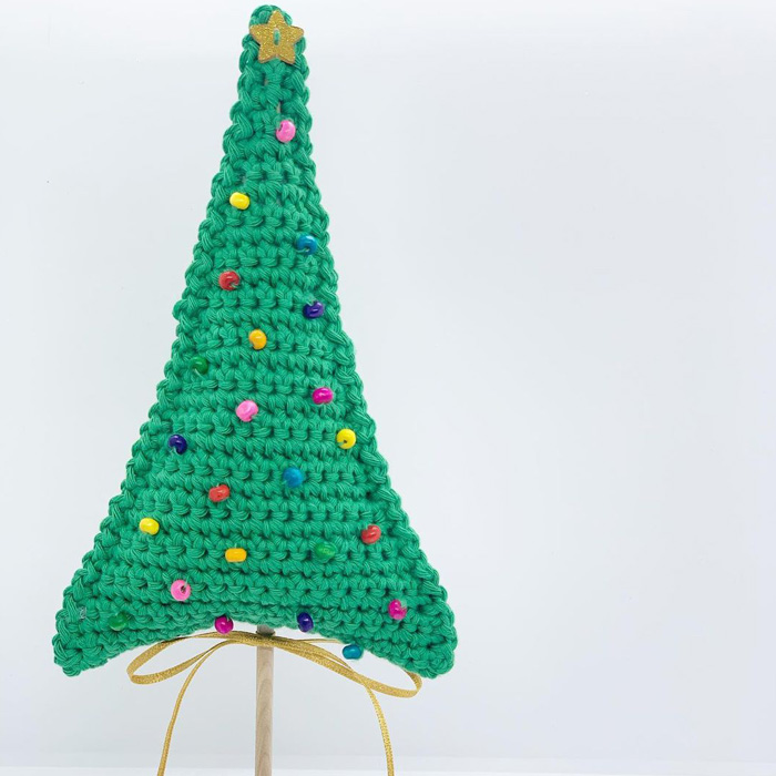 Crochet green Christmas tree 
