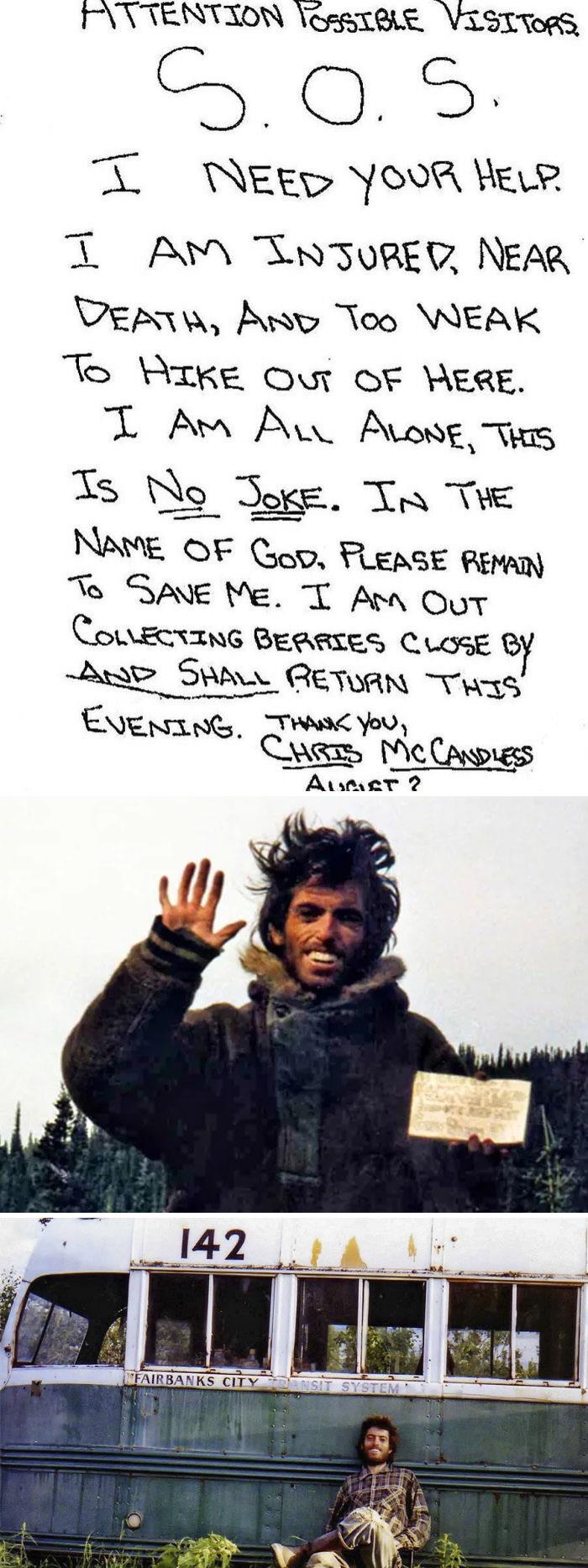 Chris Mccandless Note That Was Found In His Truck In The Middle Of Alaska