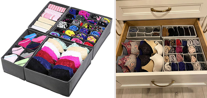 Simple Houseware Closet Underwear Organizer: Perfect for decluttering your drawers and making your underwear, socks, and ties easy to find and neatly arranged.