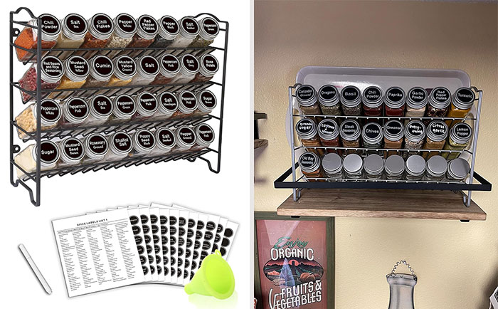 SWOMMOLY Spice Rack Organizer: A comprehensive solution to effortlessly transform your cluttered spice cabinet into an aesthetically pleasing and space-saving masterpiece.