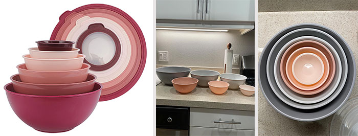 Cook With Color Mixing Bowls With TPR Lids: Nesting bowls that provide an easy solution for food prep, serving, and storage, taking your kitchen organization to the next level.