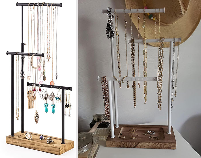 SRIWATANA Jewelry Organizer Stand: For tangle-free, decorative, and ample storage of your precious accessories and adding an elegant touch to your space.