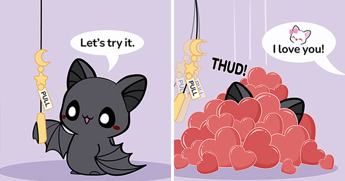 I Make Wholesome Comics Featuring The Life Of A Cute Bat Couple (20 New Pics)